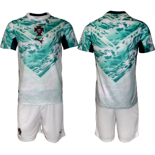 Men's Portugal Team Blank Green 2026 World Cup Away Soccer Jersey Suit Men's Portugal Team Blank Green 2026 World Cup Away Soccer Jersey Suit